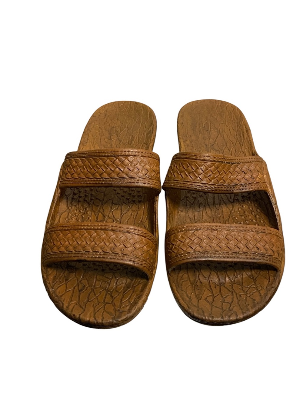 Pali Hawaii Men's Brown Woven Casual Slide Sandals